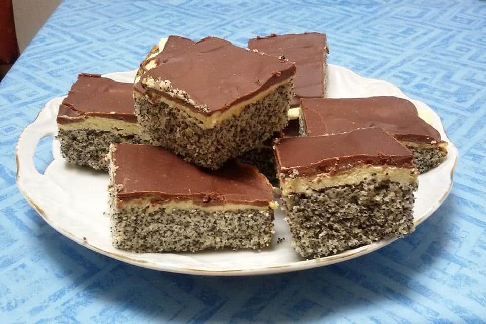 Mohnkuchen Mit Vanillecreme Und Schoko Einfach Nur Lecker